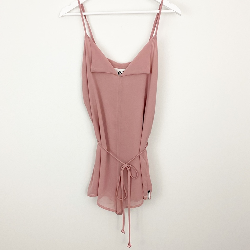 One teaspoon size S rose blush pink Romance Spaghetti Strap romper EUC